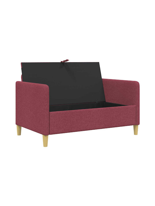 Doppelsitzer Sofa mit Stauraum Rot 122x78x87cm