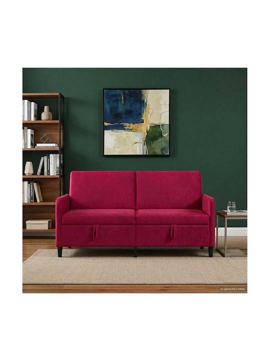 Dreisitzer Sofa mit Stauraum Rote 172x78x87cm