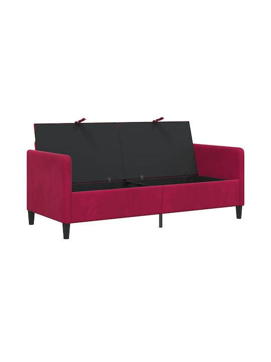 Dreisitzer Sofa mit Stauraum Rote 172x78x87cm