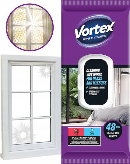 Vortex Professional Window Cleaning Wipes 48 Pieces