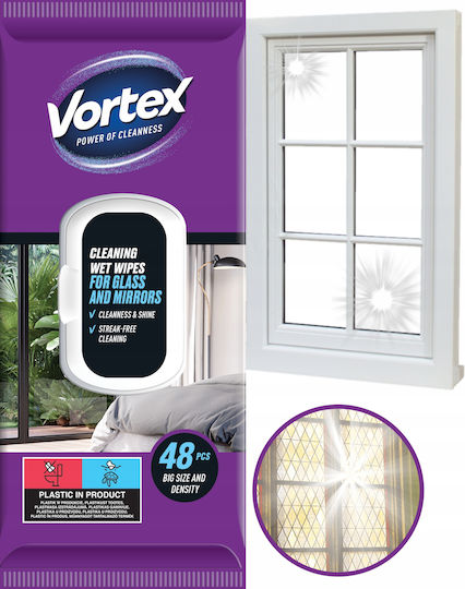 Vortex Professional Window Cleaning Wipes 48 Pieces