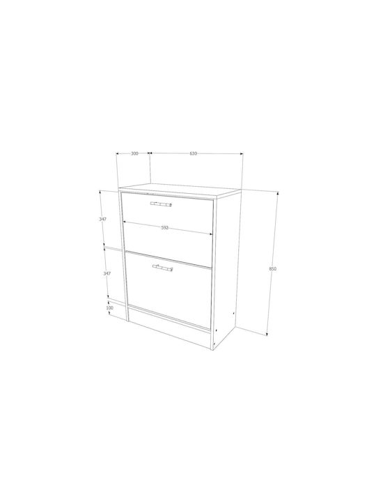 Mobilier Hol cu Suport pentru Haine și Suport pentru Pantofi Stejar Bronze 63x30x85cm