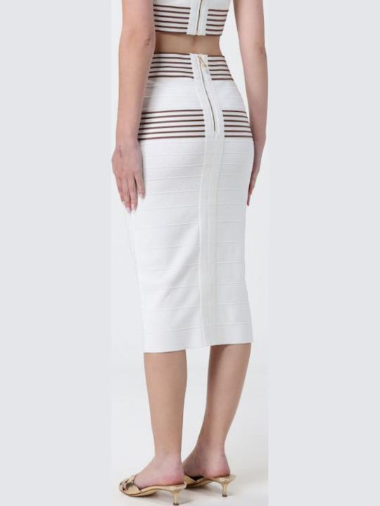 Elisabetta Franchi Fustă White
