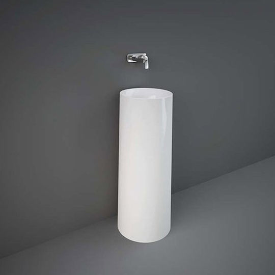 Rak Ceramics Petit Round Standwaschbecken Porzellan 36x36x90cm Weiß