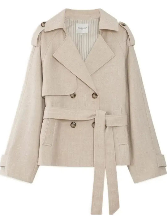 Grace & Mila Kurzes Damen Blazer Sable