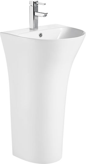 Vinci Cover Slim Νιπτήρας Δαπέδου Πορσελάνης 48x42cm Λευκός