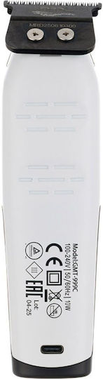MRD Pro Professional Rechargeable Hair Clipper White GMT-999C-WHITE