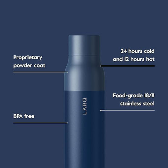 Thermos Bottle Stainless Steel 740ml Twist Top Monaco Blue