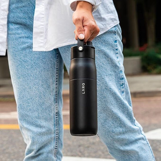Thermos Bottle 680ml Swig Top Obsidian Black With Handle