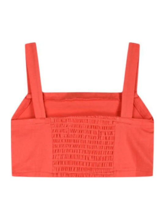 Παιδικό Crop Top Αμάνικο Κοραλί
