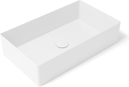Orabella Επικαθήμενος Νιπτήρας Πορσελάνης 60x35x14cm Λευκός Orabella Επικαθήμενος Νιπτήρας Πορσελάνης 60x35x14cm Λευκός