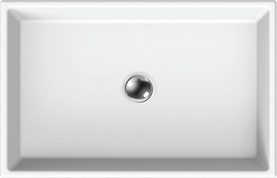 Scarabeo Teorema Επικαθήμενος Νιπτήρας Πορσελάνης 60x40x14cm Glossy White
