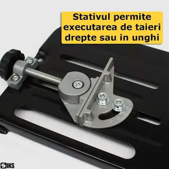 Siks Стойка За Ъглошлайф Регулируема Метална Поставка За Рязане В Работилница Аксесоар Ø 115/125мм Метална Черна