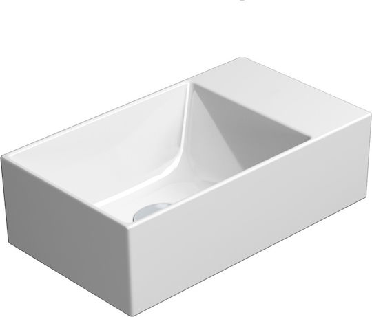 GSI Kube-X Countertop Sink Porcelain 40x23x12cm White