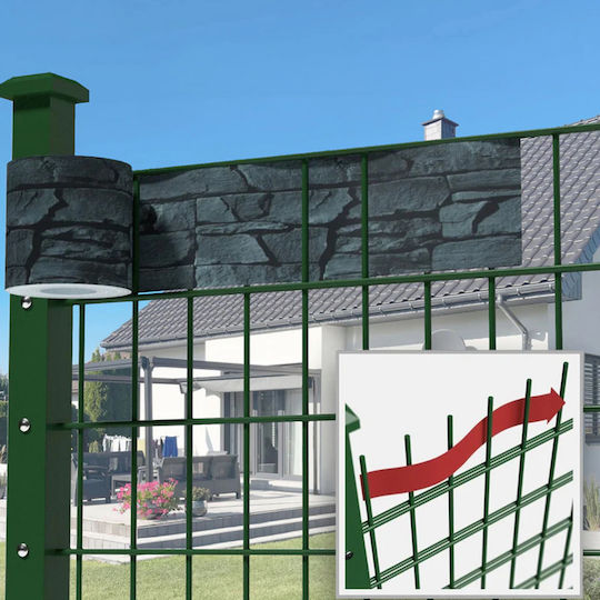 Material De Construcție Pentru Garduri De Grădină Din PVC 19 Cm Gri