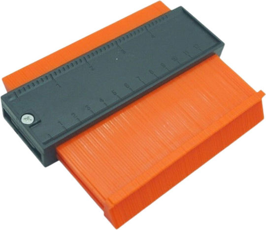 Șablon De Măsurare A Conturului Alista Home Riglă Integrată Copiere Unghiuri Forme Neregulate Plastic Durabil Portocaliu Negru 14 6 X 10 5 Cm