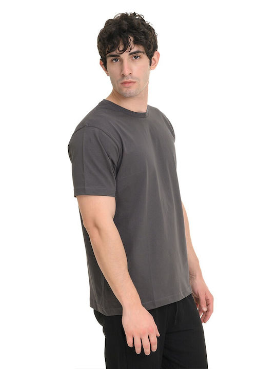 Short Sleeve Dark Gray Blouse