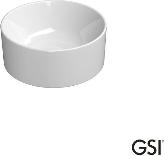 GSI Kube-x Aufgesetztes Waschbecken Porzellan 32x32cm White
