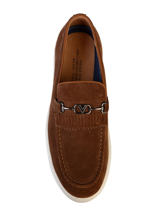 Suede Men's Loafers in Brown Colour