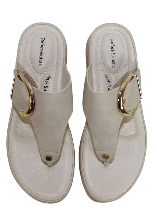 Women's Anatomic Flatforms White Sandals
