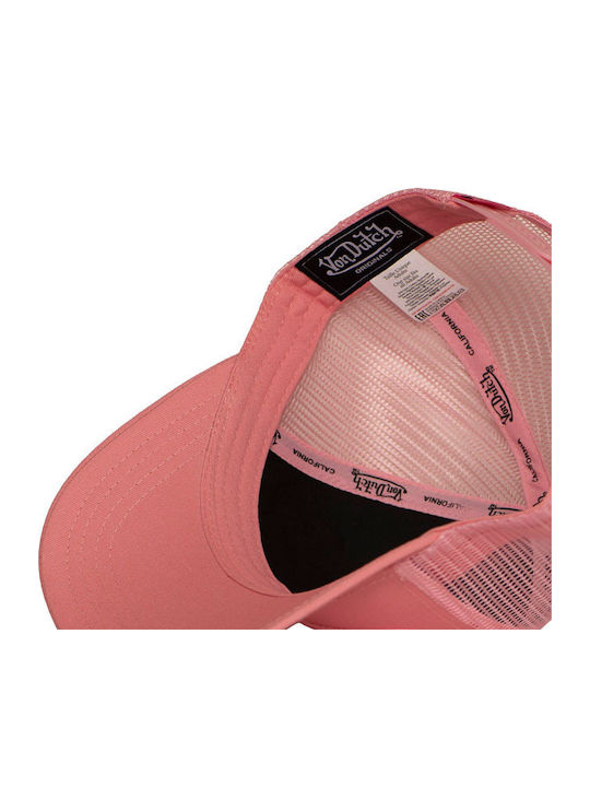 Von Dutch Jockey Embroidery Style Cap Pink