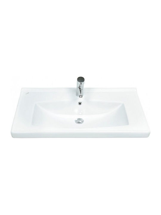 Creavit Superior Ένθετος Νιπτήρας Πορσελάνης 85x44.7cm Λευκός