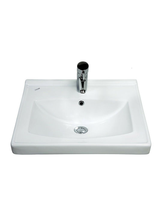 Creavit Superior Eingelassenes Waschbecken Porzellan 54.5x45x21.3cm Weiß