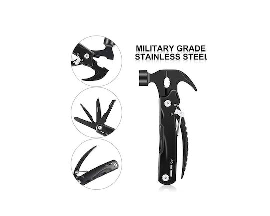 Poliurealtă Ciocan 12 Funcții Oțel Inoxidabil 15cm Negru