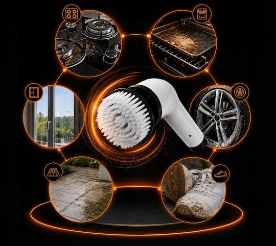 Perie Electrică Rotativă de Curățare Zola 9 Capete Interșchimbabile Mâner Telescopic Afișaj Digital 2 Viteze Reîncărcabilă 1500 mAh
