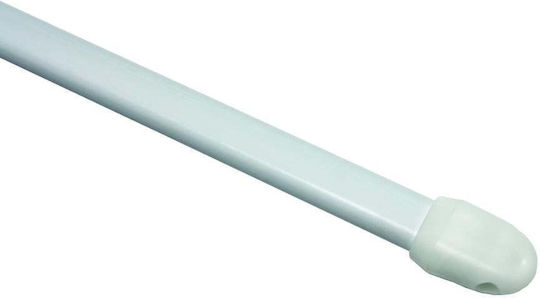 Extendable Metallic Curtain Pole Single 30-50cm White Extendable Metallic Curtain Pole Single 30-50cm White
