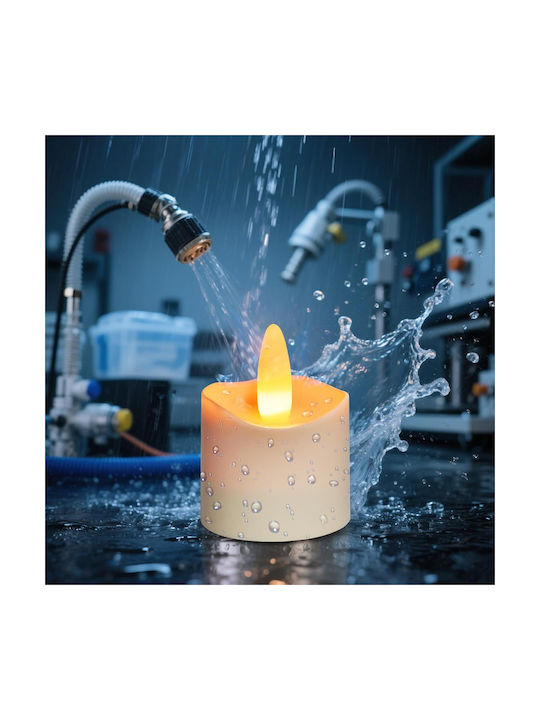 Decorative LED Lamp Warm White Wax Polish 12pcs