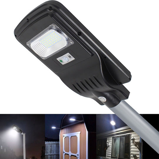 Factory Ηλιακό Φωτιστικό Δρόμου 20W 40lm Ψυχρό Λευκό 6500K με Αισθητήρα Κίνησης, Φωτοκύτταρο και Τηλεχειριστήριο IP65