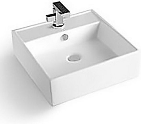 KLP Top Countertop Sink Porcelain 46x42x16cm White