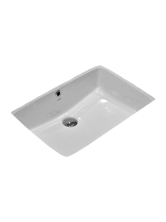 Serel Unterbauwaschbecken Porzellan 54x36x20.5cm Weiß