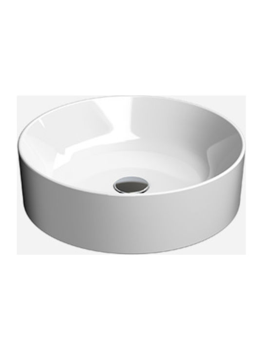 GSI Kube-X Deasupra Blatului Chiuvetă Porțelan 45x45x11cm Alb