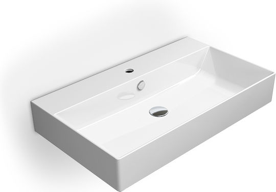 GSI Kube-X Aufgesetztes Waschbecken Porzellan 45x35x15cm Weiß