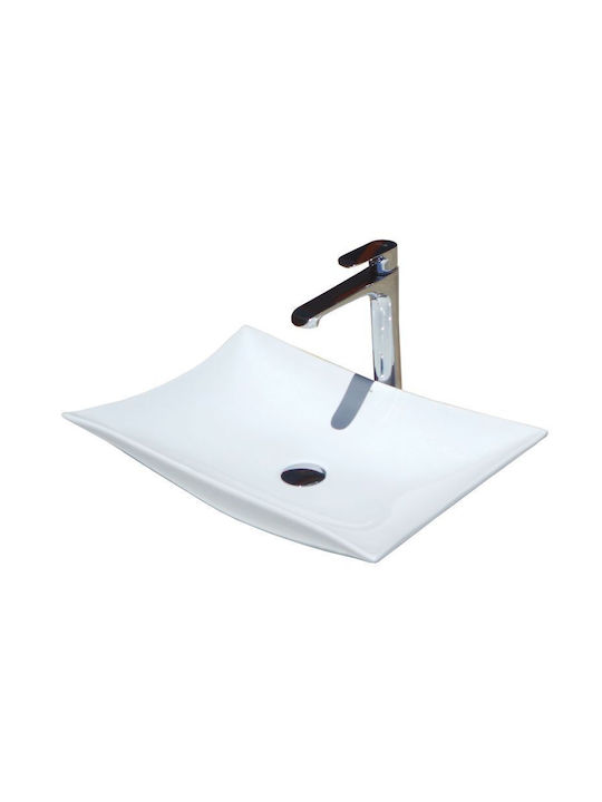 Gloria Suite Countertop Sink Porcelain 60x40x12cm White