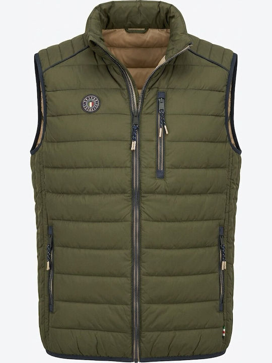 Vestă Puffer Fără Mâneci Impermeabilă și cu Protecție Împotriva Vântului Forest Night