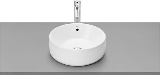 Roca The Gap Επικαθήμενος Νιπτήρας Πορσελάνης 39x39x13cm Λευκός Roca The Gap Επικαθήμενος Νιπτήρας Πορσελάνης 39x39x13cm Λευκός