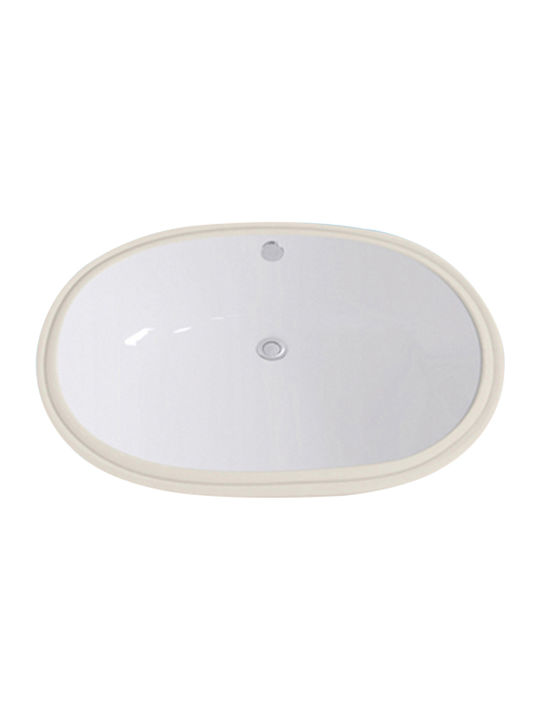 Vinci Suite Υποκαθήμενος Νιπτήρας Πορσελάνης 63x46x20cm Λευκός