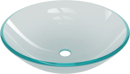 vidaXL Επικαθήμενος Νιπτήρας Γυάλινος 42x42x14cm vidaXL Επικαθήμενος Νιπτήρας Γυάλινος 42x42x14cm