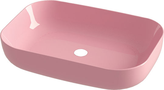 Orabella Olympia Metamorfosis Επικαθήμενος Νιπτήρας Πορσελάνης 60x42x14cm Pink Glossy Orabella Olympia Metamorfosis Επικαθήμενος Νιπτήρας Πορσελάνης 60x42x14cm Pink Glossy