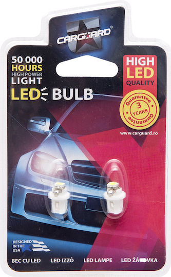 Bec Led Auto B8 5d 12v 0.25w 6000k 18lm Lumină Albă Smd Durată Lungă De Viață 50000h