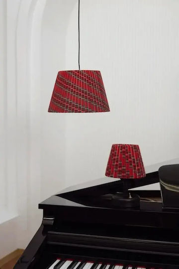 SteweHome Κρεμαστό Φωτιστικό Κόκκινο 20x20x20εκ.