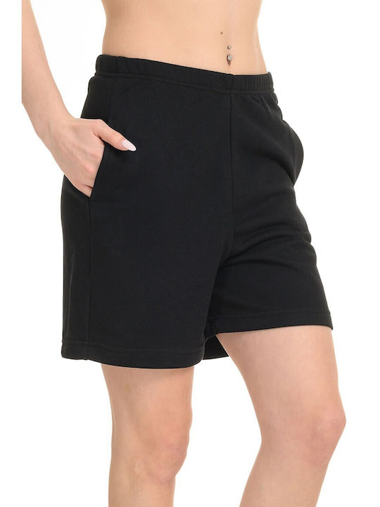 Damen Aktivbekleidung Bermudas Terry Schwarz