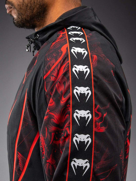 Cardigan With Hood Black/Red