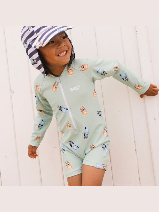 Swim Essentials Kids One-Piece Swimwear With Long Sleeve Bluey