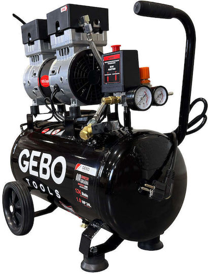 Gebo Compresor De Aer Monofazat 65dB Cu Putere 1hp Și Rezervor De Aer 24l