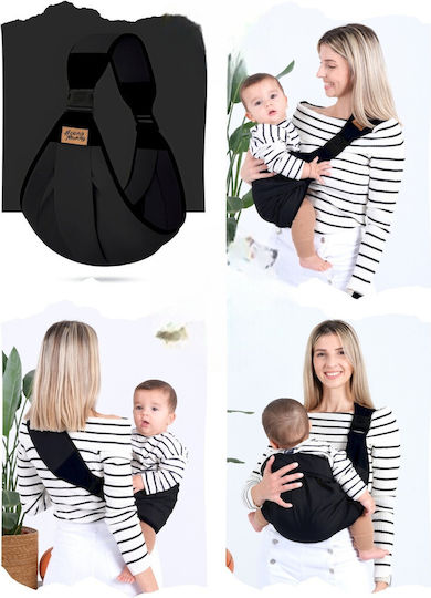 SteweHome Klassischer Babytragetuch Schwarz