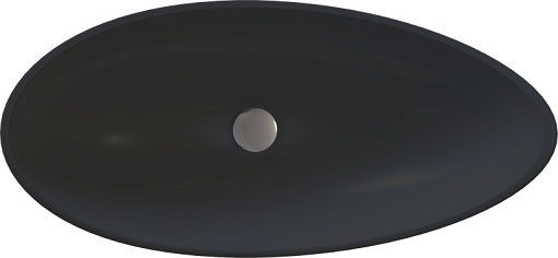 Sanitec Bliss Επικαθήμενος Νιπτήρας από Συνθετικό Υλικό 66x35.5cm Anthracite